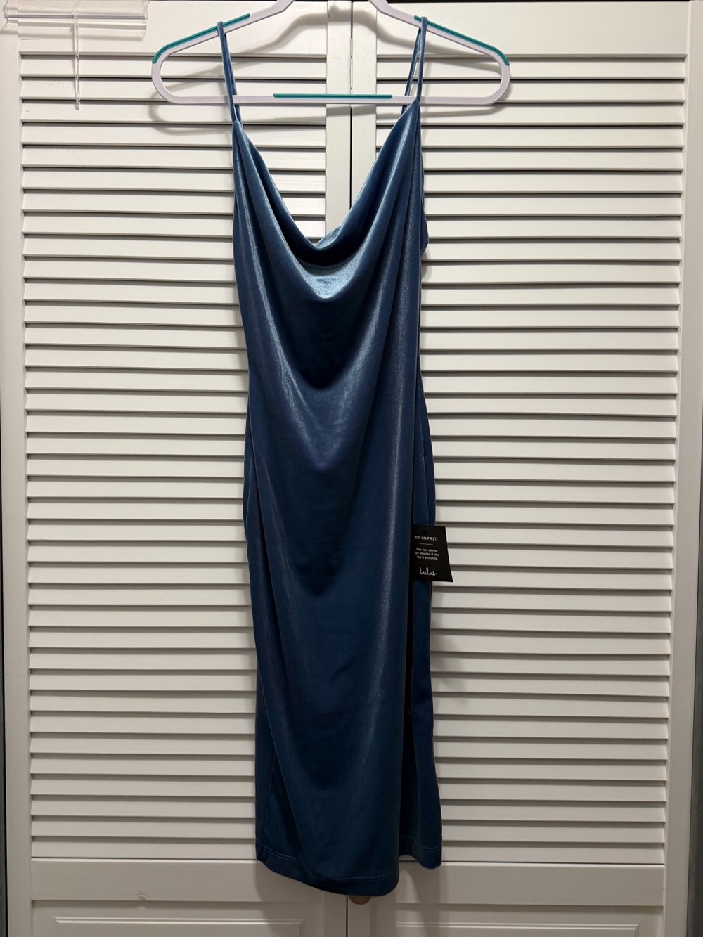 Lulus Velvet Draped Dress- NWT